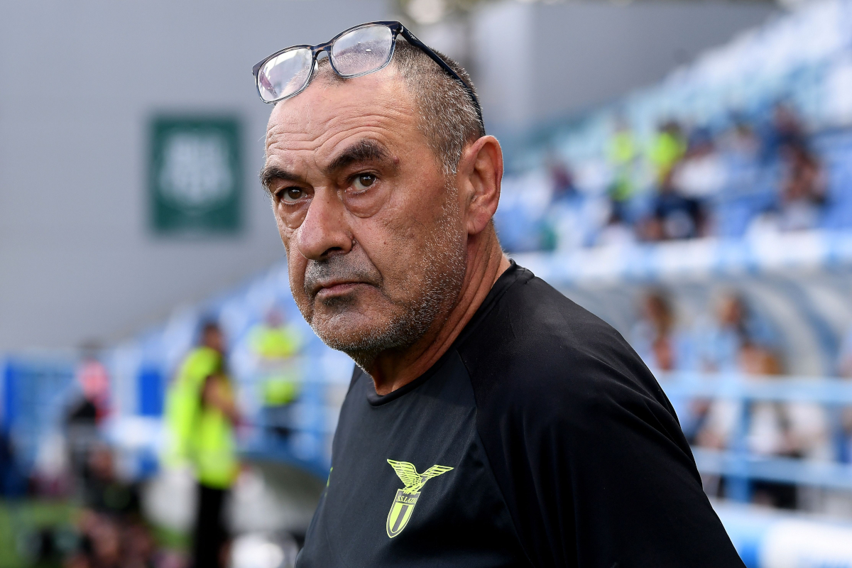 SASSUOLO, ITALY - SEPTEMBER 14: Maurizio Sarri head coach of SS Lazio during the Serie A match between US Sassuolo Calcio and SS Lazio at Mapei Stadium Citta del Tricolore on September 14, 2025 in Sassuolo, Italy. (Photo by Alessandro Sabattini/Getty Images)